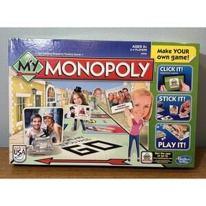 NEW! Hasbro My Monopoly Board Game (A8595) New Sealed M503 Make Your Own Game!